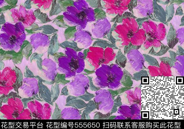 花卉服装围巾数码印花华亿平台下载（图片编号: 555650） - 瓦栏（Walan）