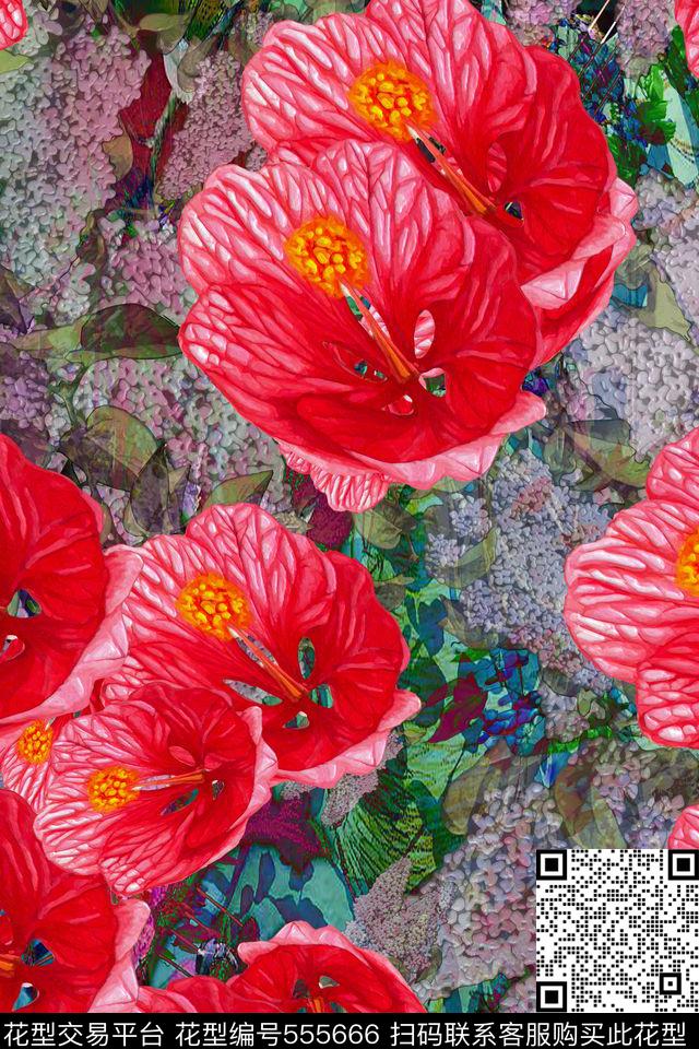 家纺民族风女装裙装数码印花华亿平台下载（图片编号: 555666） - 瓦栏（Walan）