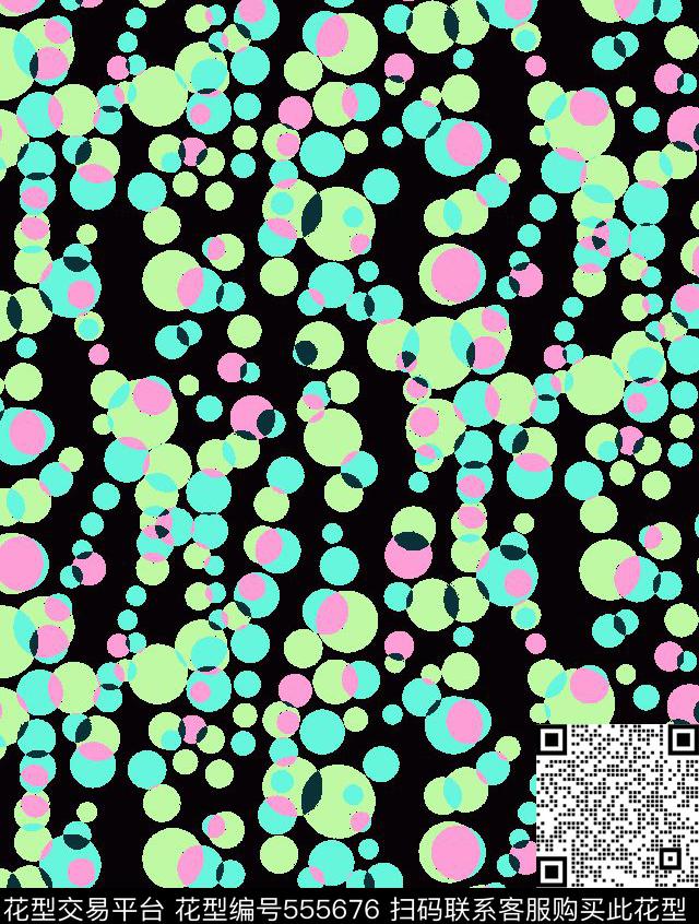 流行时尚圆圈圆点传统印花华亿平台下载（图片编号: 555676） - 瓦栏（Walan）