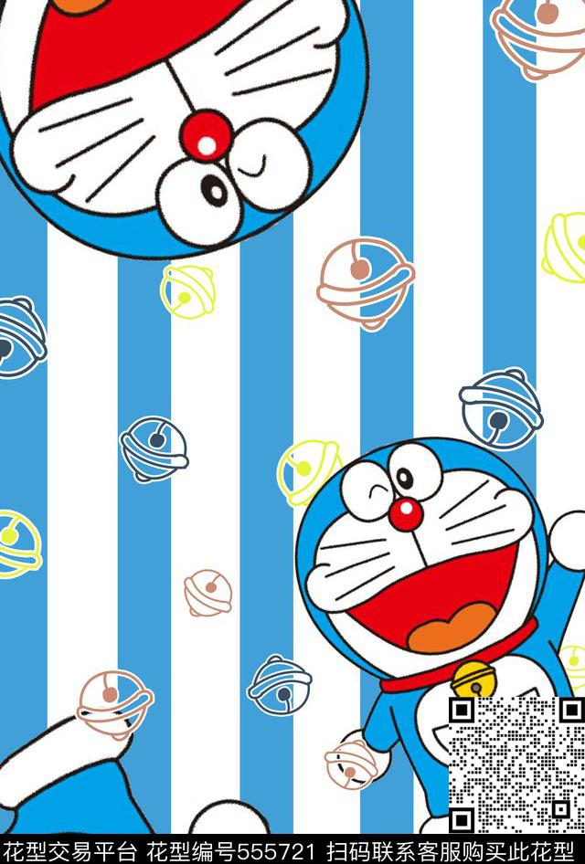 几何多拉A梦铃铛传统印花华亿平台下载（图片编号: 555721） - 瓦栏（Walan）