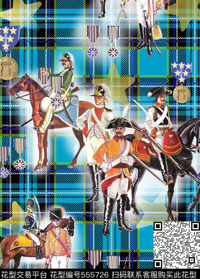 巴宝莉格子农夫数码印花华亿平台下载（图片编号: 555726） - 瓦栏（Walan）