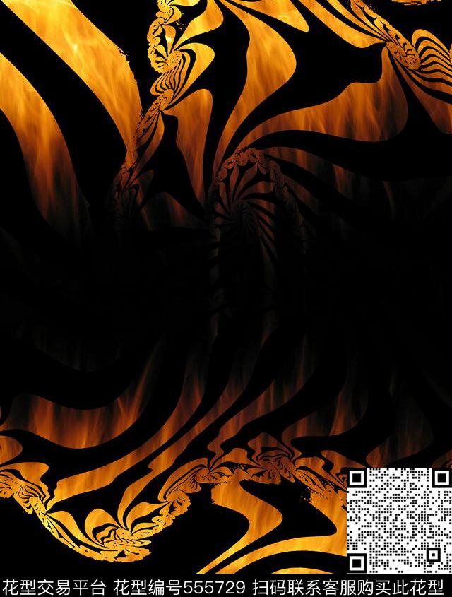 抽象男装图案斑马纹渐变纹理数码印花华亿平台下载（图片编号: 555729） - 瓦栏（Walan）