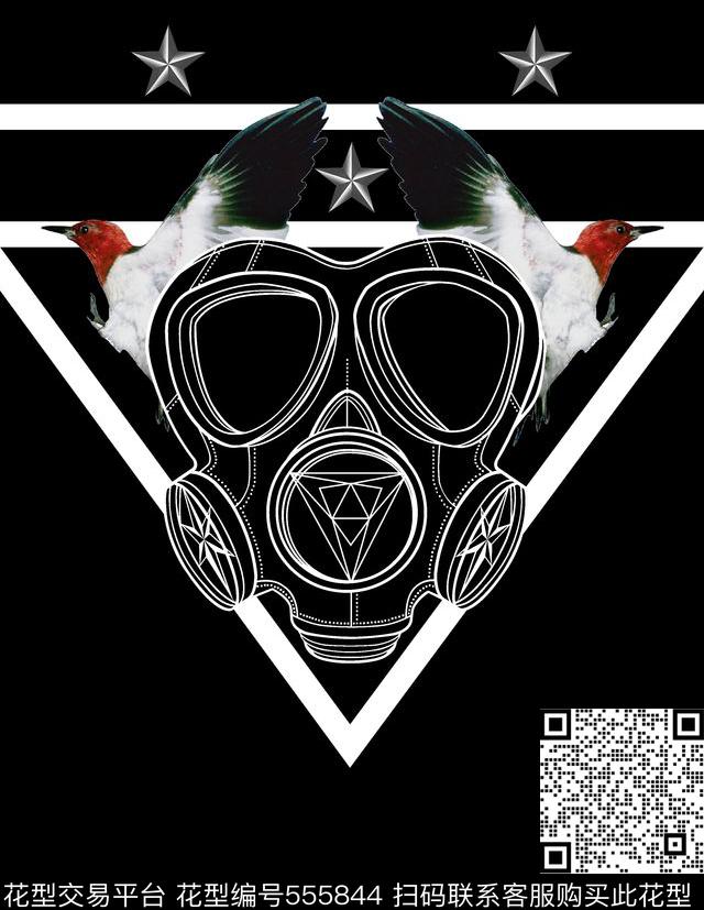 T恤潮流动物数码印花华亿平台下载（图片编号: 555844） - 瓦栏（Walan）