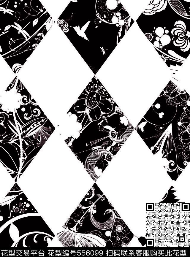 花纹几何拼接传统印花华亿平台下载（图片编号: 556099） - 瓦栏（Walan）