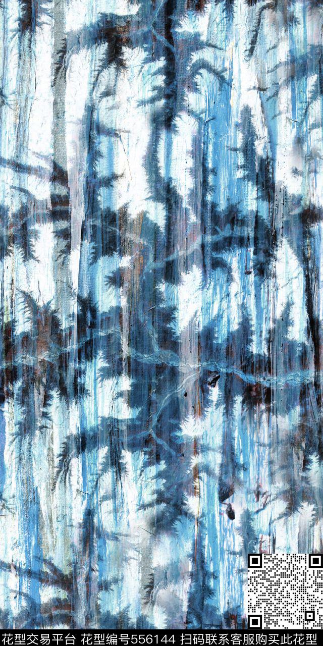 民族风油画裂纹扎染数码印花华亿平台下载（图片编号: 556144） - 瓦栏（Walan）