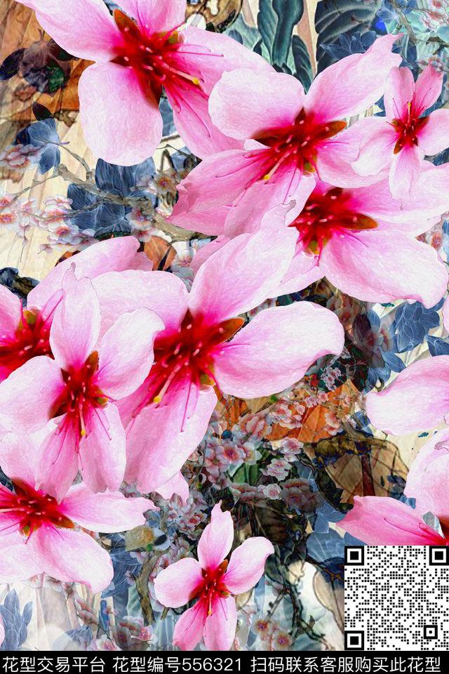 花卉家纺民族风数码印花华亿平台下载（图片编号: 556321） - 瓦栏（Walan）
