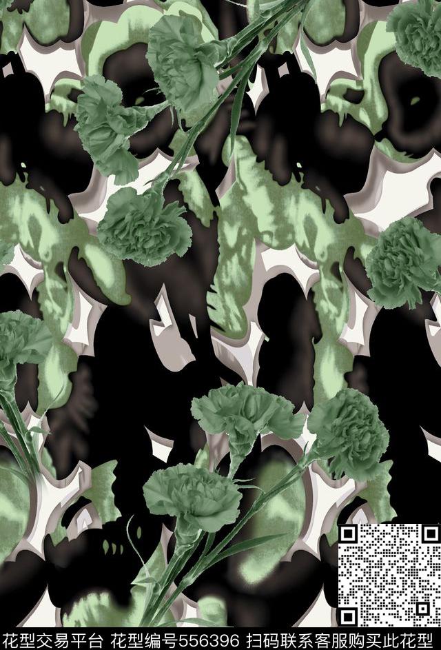 抽象男装图案水波纹理男装花卉数码印花华亿平台下载（图片编号: 556396） - 瓦栏（Walan）