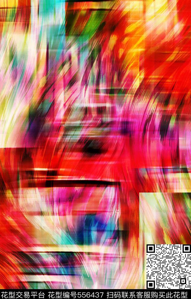 渲染几何抽象数码印花华亿平台下载（图片编号: 556437） - 瓦栏（Walan）