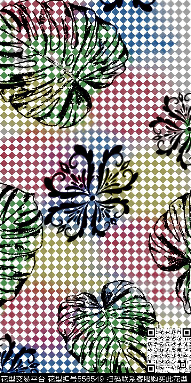 创新色彩方块数码印花华亿平台下载（图片编号: 556549） - 瓦栏（Walan）