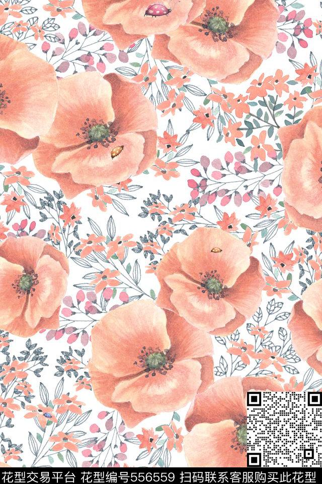 流行时尚水彩清新传统印花华亿平台下载（图片编号: 556559） - 瓦栏（Walan）