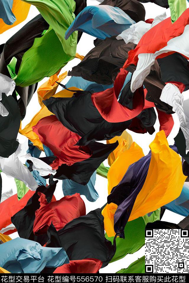 抽象布块舞数码印花华亿平台下载（图片编号: 556570） - 瓦栏（Walan）