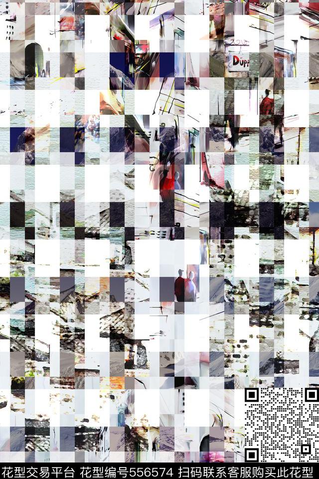 几何透视风景数码印花华亿平台下载（图片编号: 556574） - 瓦栏（Walan）