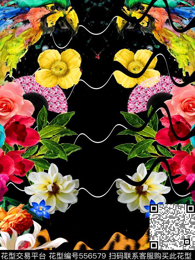 定位花卉豹纹数码印花华亿平台下载（图片编号: 556579） - 瓦栏（Walan）
