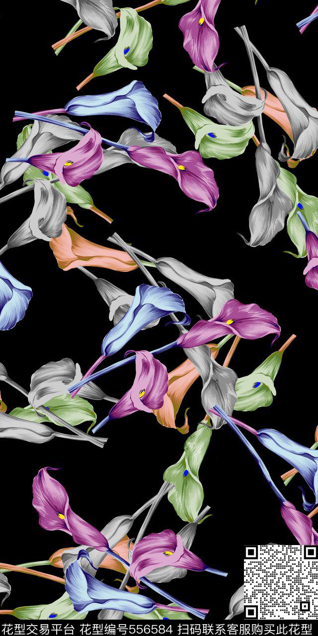 花卉传统印花华亿平台下载（图片编号: 556584） - 瓦栏（Walan）