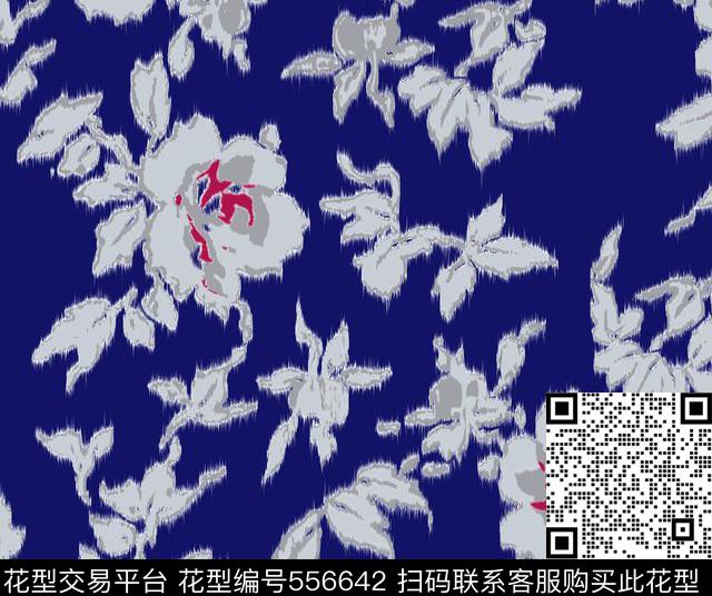 仿古花抽象传统印花华亿平台下载（图片编号: 556642） - 瓦栏（Walan）