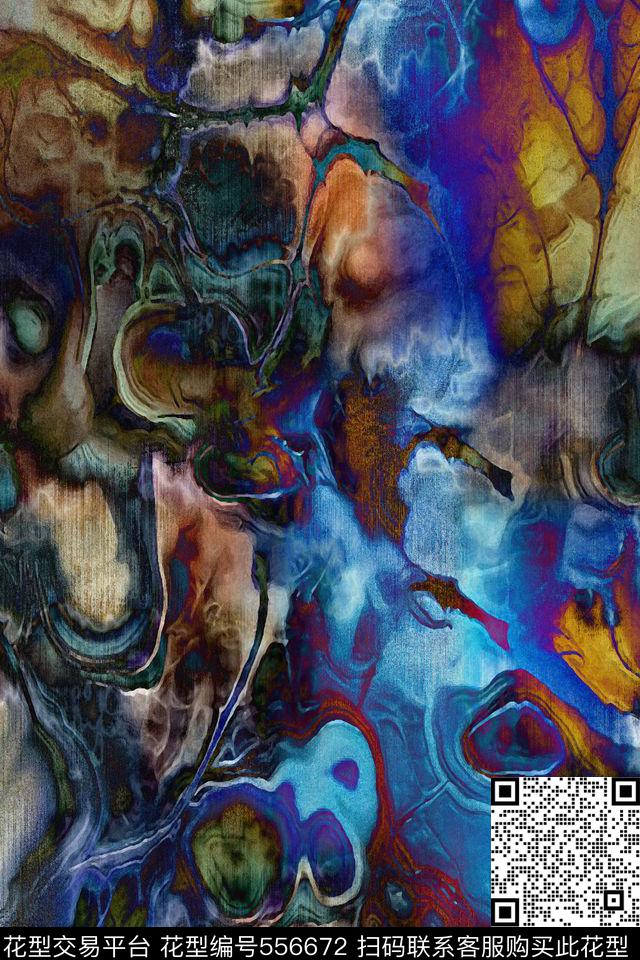 时尚流行炫彩地表机理数码印花华亿平台下载（图片编号: 556672） - 瓦栏（Walan）