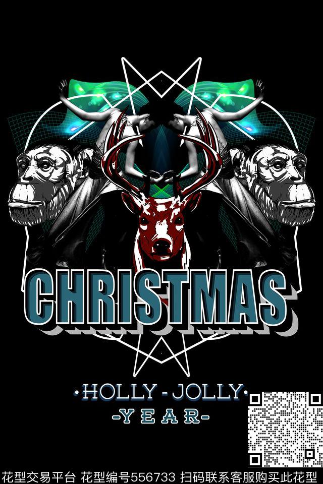 动物猩猩鹿女人数码印花华亿平台下载（图片编号: 556733） - 瓦栏（Walan）