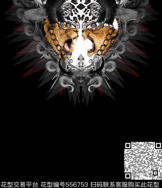 抽象男装图案动物男装图案老鹰数码印花华亿平台下载（图片编号: 556753） - 瓦栏（Walan）