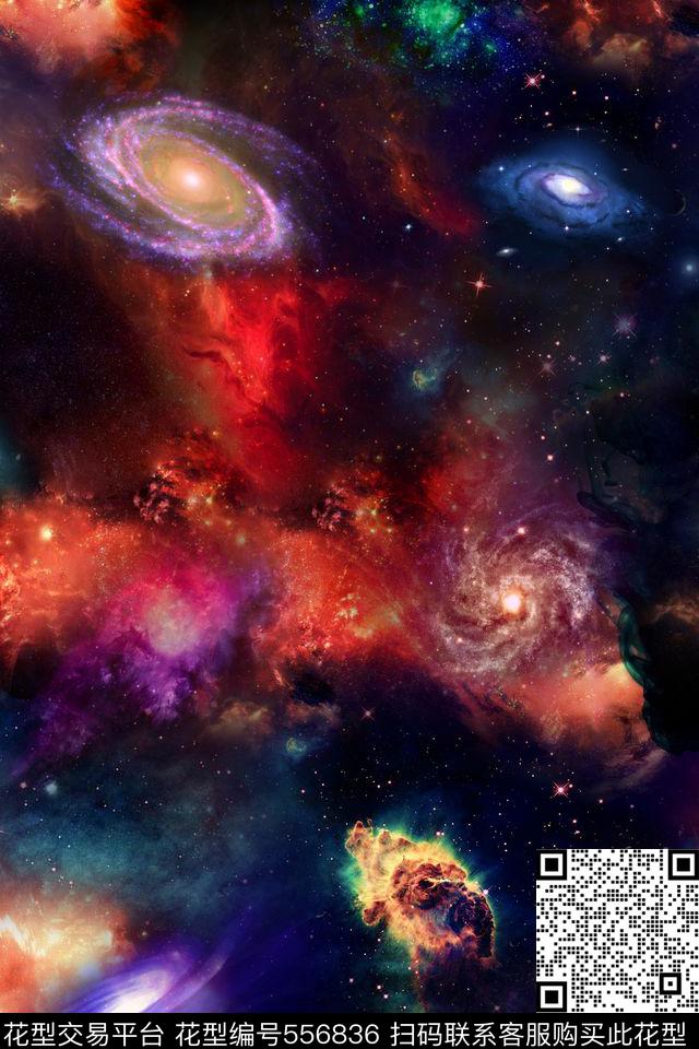 肌理星空星云数码印花华亿平台下载（图片编号: 556836） - 瓦栏（Walan）
