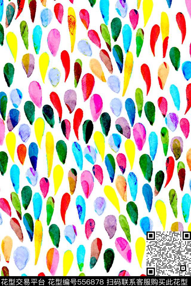 水彩炫彩七彩数码印花华亿平台下载（图片编号: 556878） - 瓦栏（Walan）