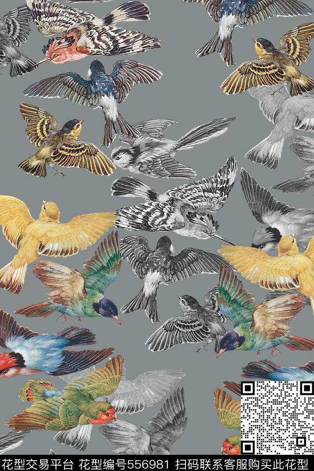 动物复古满版数码印花华亿平台下载（图片编号: 556981） - 瓦栏（Walan）