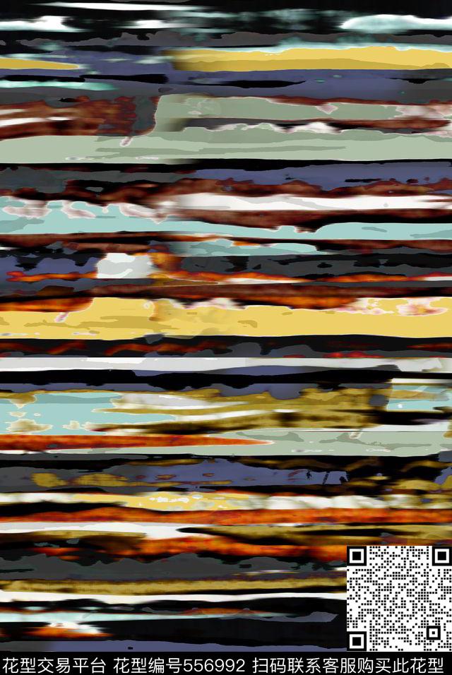 手绘几何条纹笔触纹理数码印花华亿平台下载（图片编号: 556992） - 瓦栏（Walan）