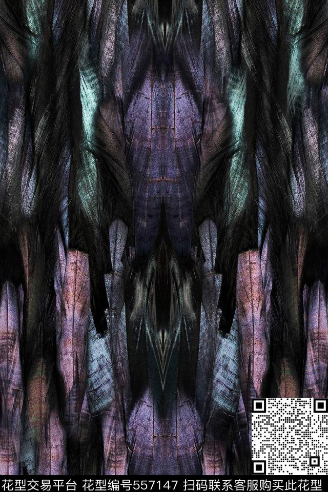 服装面料华亿平台手绘抽象水彩复古羽毛休闲时尚抽象水彩复古欧美数码印花华亿平台下载（图片编号: 557147） - 瓦栏（Walan）