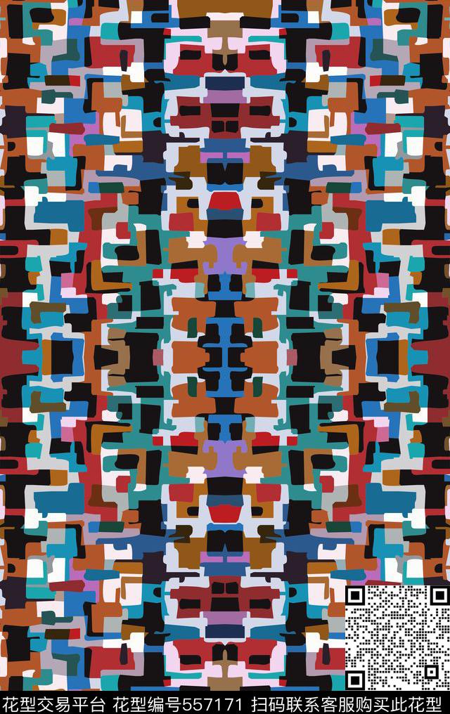 抽象色彩复古传统印花华亿平台下载（图片编号: 557171） - 瓦栏（Walan）