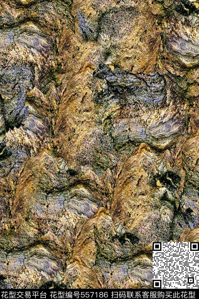 抽象肌理岩石数码印花华亿平台下载（图片编号: 557186） - 瓦栏（Walan）