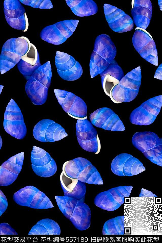 纯色底小海螺复古数码印花华亿平台下载（图片编号: 557189） - 瓦栏（Walan）