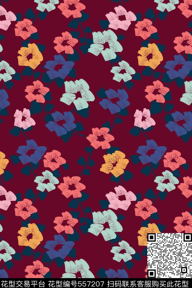 创意符号花卉传统印花华亿平台下载（图片编号: 557207） - 瓦栏（Walan）