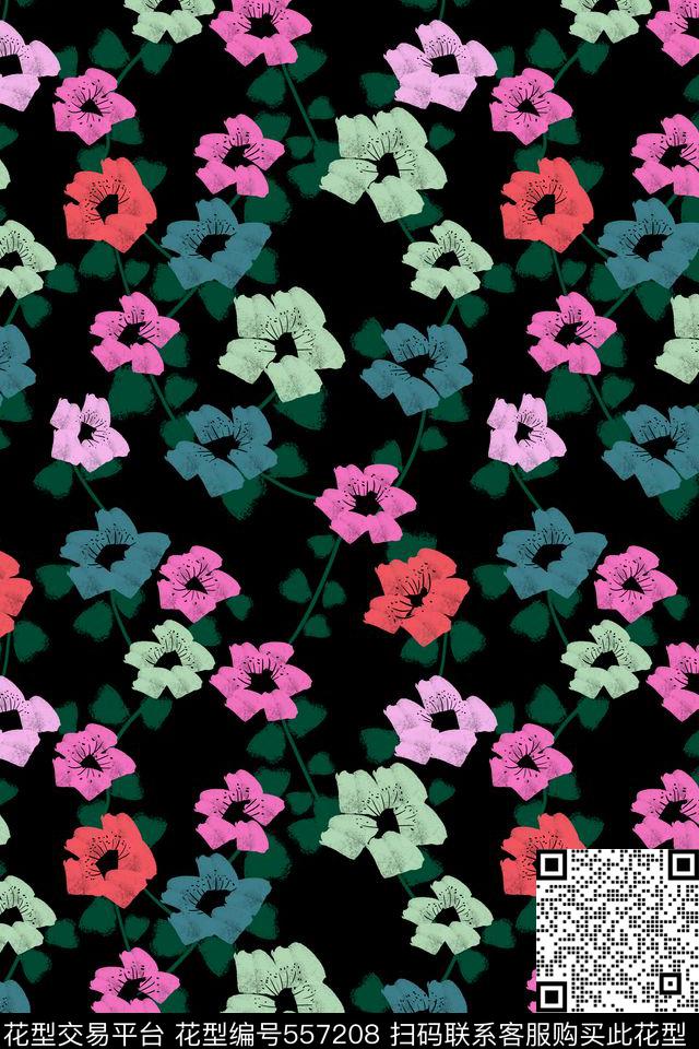 创意符号花卉传统印花华亿平台下载（图片编号: 557208） - 瓦栏（Walan）