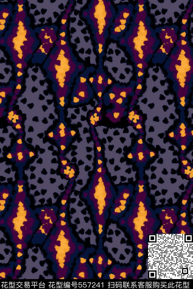 抽象创意电脑手绘传统印花华亿平台下载（图片编号: 557241） - 瓦栏（Walan）