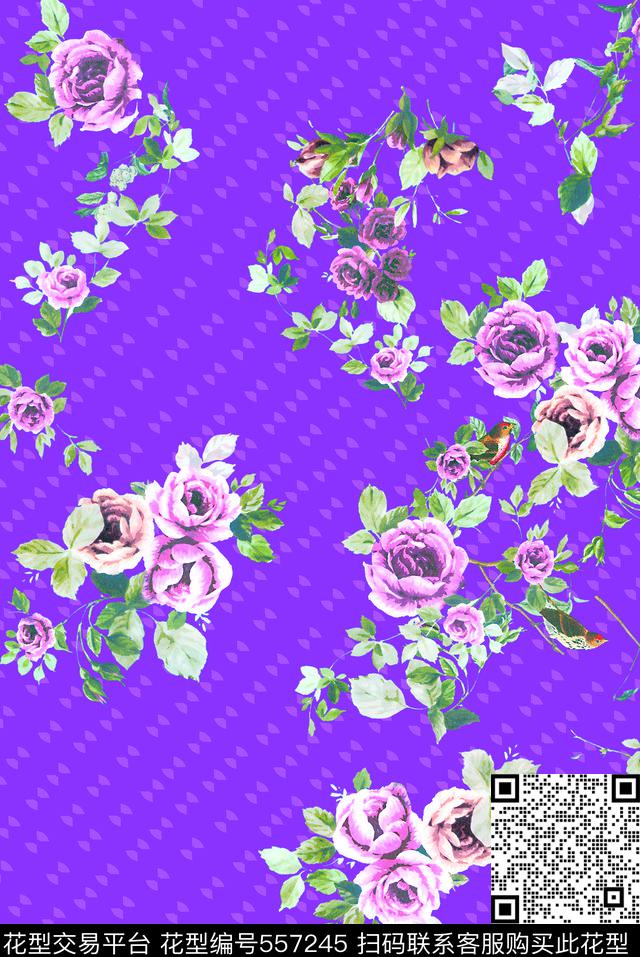 抽象抽象花瓣抽象花卉传统印花华亿平台下载（图片编号: 557245） - 瓦栏（Walan）