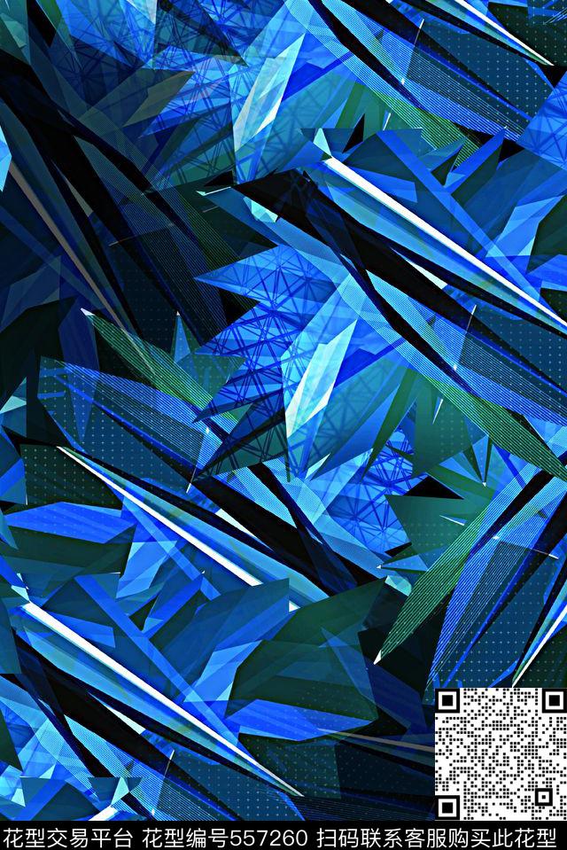 抽象男装图案金属碎片纹理男装衬衫图案数码印花华亿平台下载（图片编号: 557260） - 瓦栏（Walan）