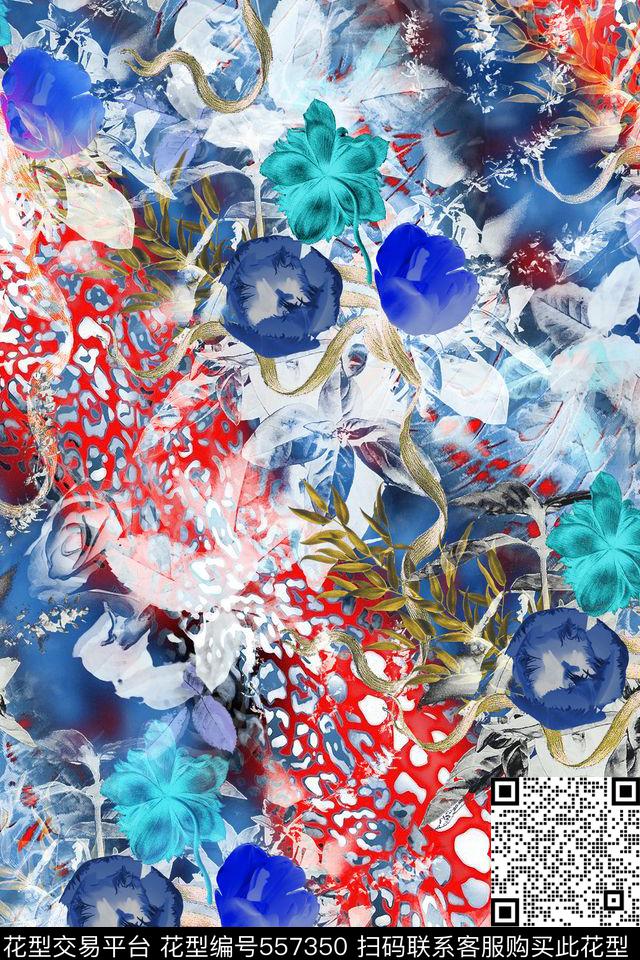 花卉女装SPARK★[炫彩花卉]数码印花华亿平台下载（图片编号: 557350） - 瓦栏（Walan）