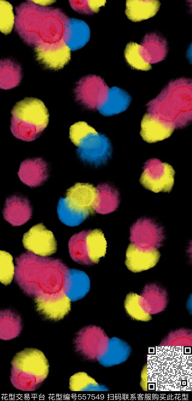 手绘墨痕女装数码印花华亿平台下载（图片编号: 557549） - 瓦栏（Walan）