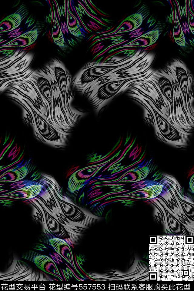 数码民族图案几何数码印花华亿平台下载（图片编号: 557553） - 瓦栏（Walan）