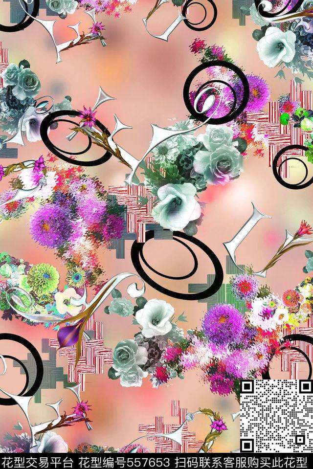 2015冬季花卉数码印花华亿平台下载（图片编号: 557653） - 瓦栏（Walan）
