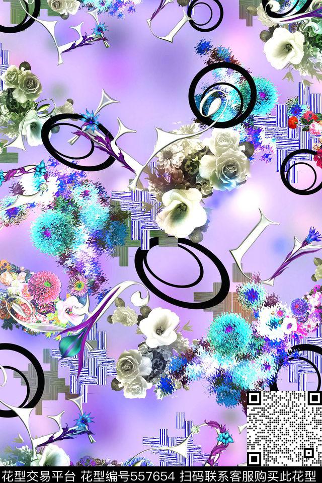 2015冬季花卉数码印花华亿平台下载（图片编号: 557654） - 瓦栏（Walan）