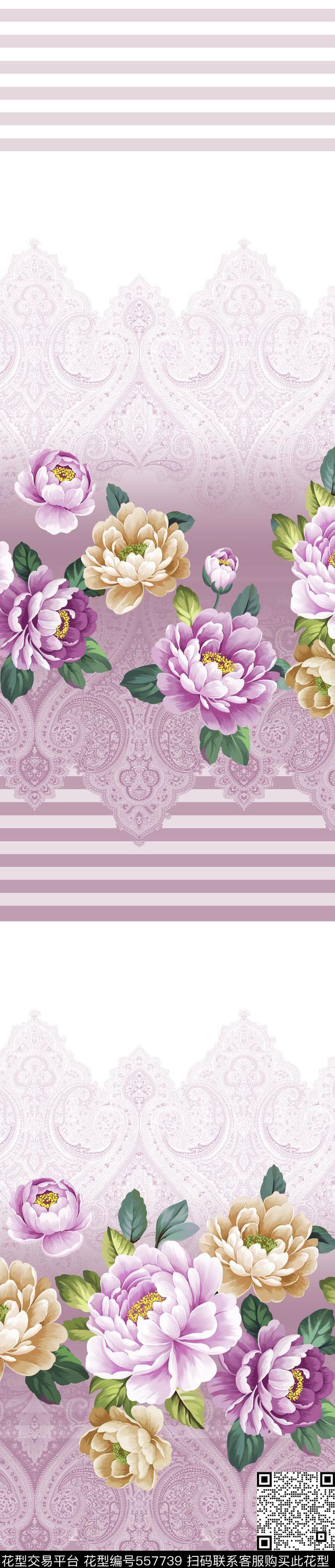 素雅家纺花卉传统印花华亿平台下载（图片编号: 557739） - 瓦栏（Walan）