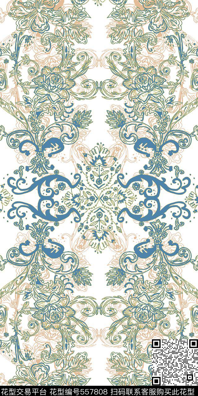 民族纹理女装家纺传统印花华亿平台下载（图片编号: 557808） - 瓦栏（Walan）