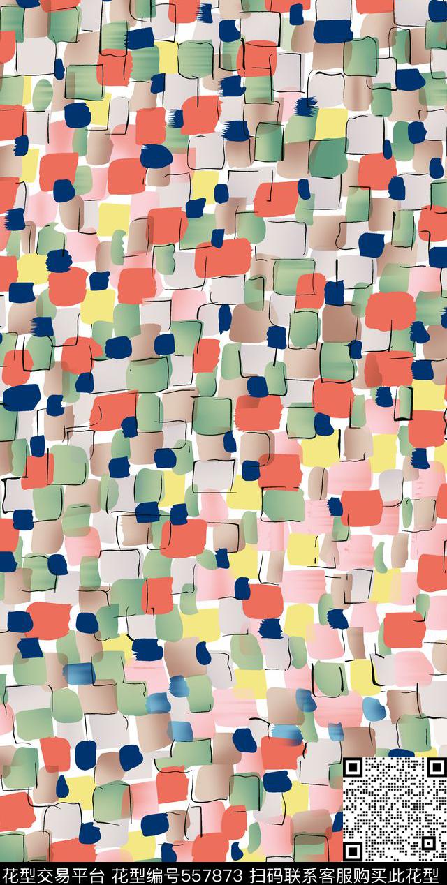 抽象点子仿古传统印花华亿平台下载（图片编号: 557873） - 瓦栏（Walan）