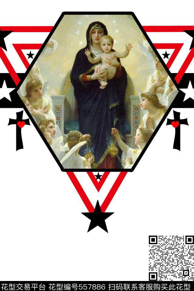 创意服装面料创意图案设计圣婴数码印花华亿平台下载（图片编号: 557886） - 瓦栏（Walan）