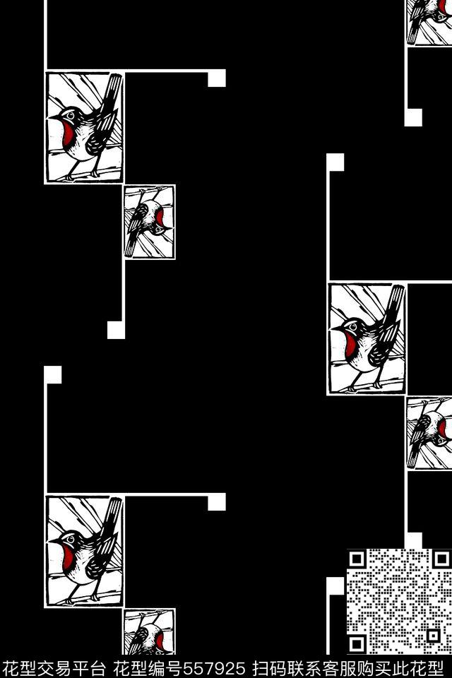 手绘图案趣味动物男装图案男装衬衫图案传统印花华亿平台下载（图片编号: 557925） - 瓦栏（Walan）