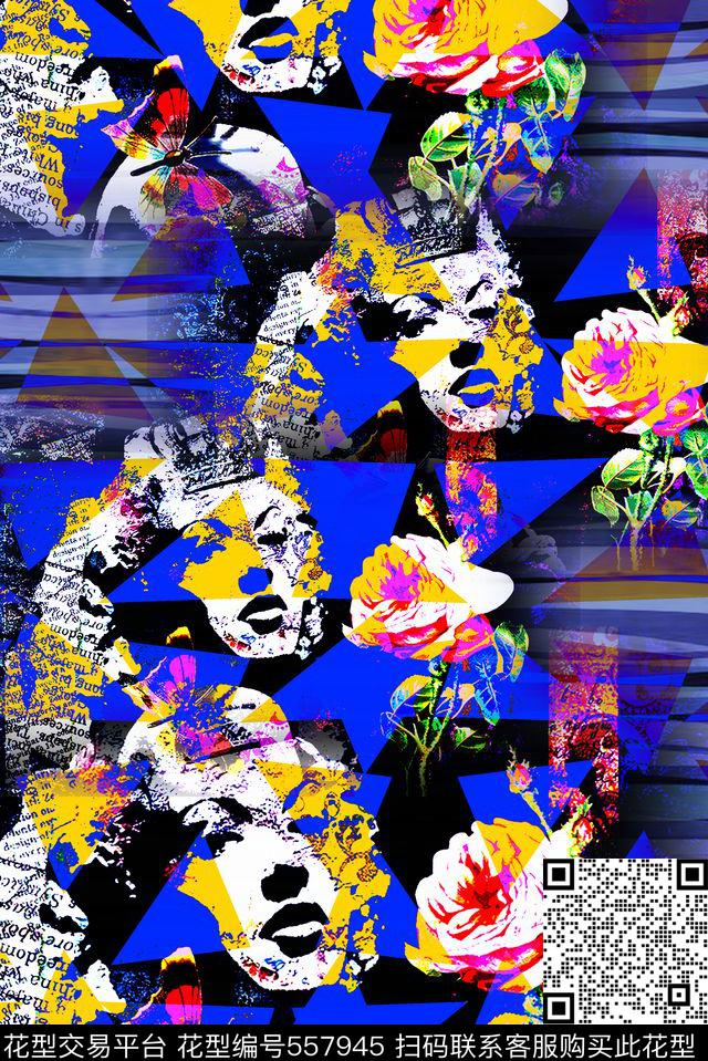 T恤复古几何解构数码印花华亿平台下载（图片编号: 557945） - 瓦栏（Walan）