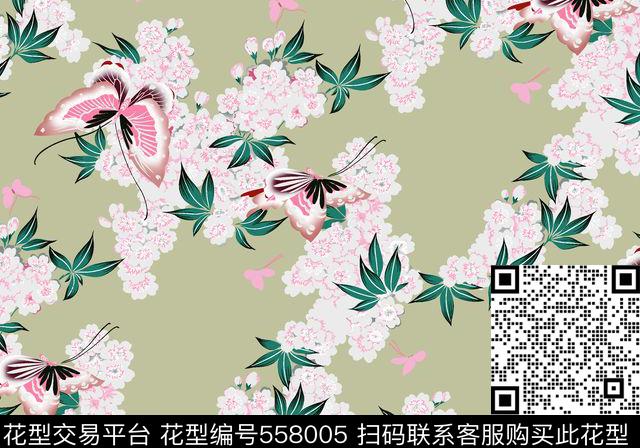 抽象仿古花传统印花华亿平台下载（图片编号: 558005） - 瓦栏（Walan）