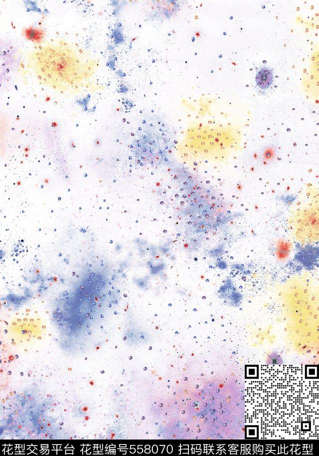 抽象星星仿古数码印花华亿平台下载（图片编号: 558070） - 瓦栏（Walan）