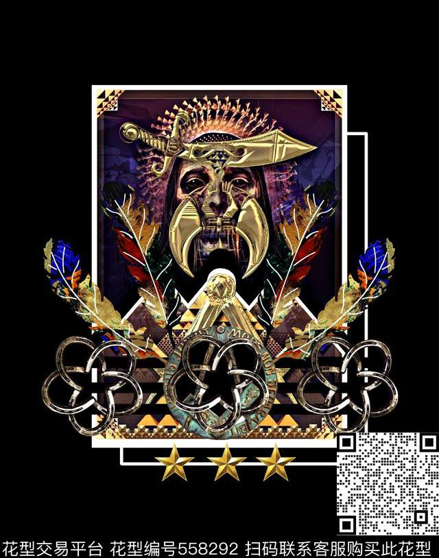 Philippplein菲利普普莱因风格印地安人数码印花华亿平台下载（图片编号: 558292） - 瓦栏（Walan）