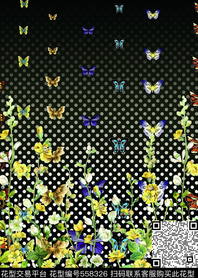 抽象几何花数码印花华亿平台下载（图片编号: 558326） - 瓦栏（Walan）